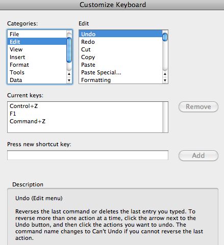Keyboard Shortcut For Excel Sheet Switch Mac